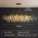 Gold Linear Crystal Chandelier
