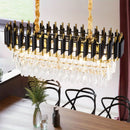 Lumoria Eclipse – Luxury Oval Crystal Chandelier Black & Gold Ceiling Light