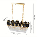 Lumoria Eclipse – Luxury Oval Crystal Chandelier Black & Gold Ceiling Light