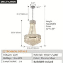 Crystal Glow – Modern Semi-Flush Crystal Chandelier