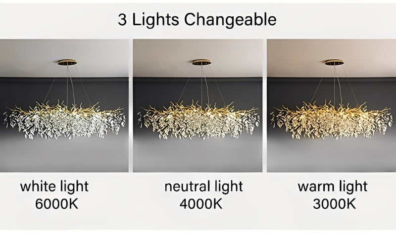 Luxury Gold Crystal Long LED Chandeliers
