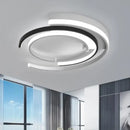 Circular aluminum chandelier for living room.