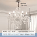 Modern Crystal Chrome Chandelier