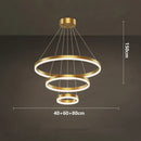 Ring-shaped pendant lights for a dining room with Nordic decor