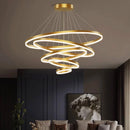 Ring-shaped pendant lights for a dining room with Nordic decor