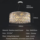 Luxurious Celeste Chrome Crystal Pendant Chandelier