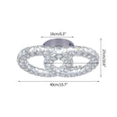 Modern Crystal LED Flush Mount Ceiling Lamp