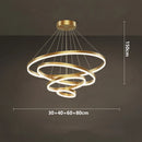 Ring-shaped pendant lights for a dining room with Nordic decor