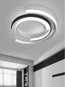 Circular aluminum chandelier for living room.