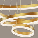Ring-shaped pendant lights for a dining room with Nordic decor