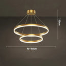 Ring-shaped pendant lights for a dining room with Nordic decor
