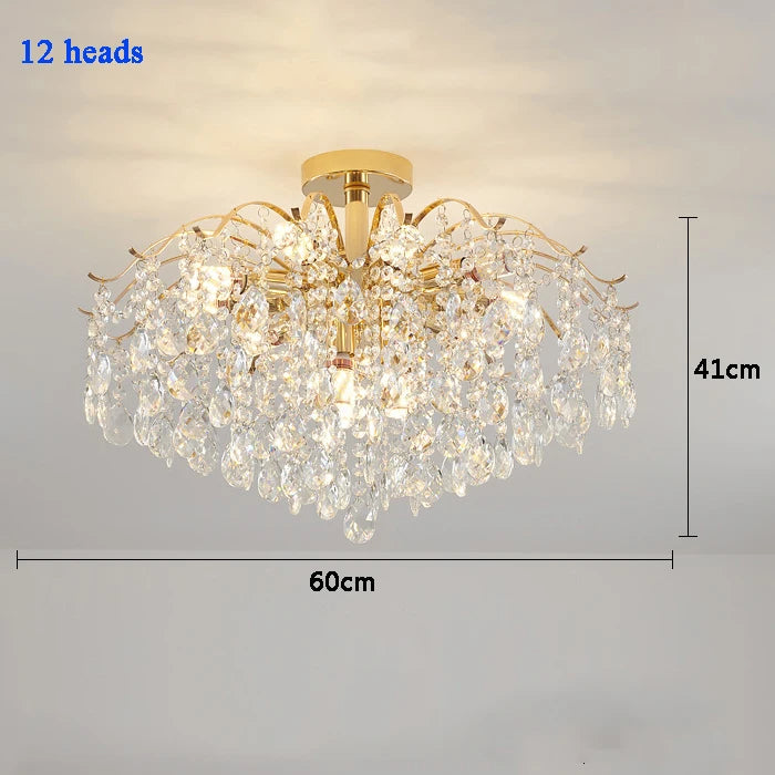Golden Empire Crystal Chandelier