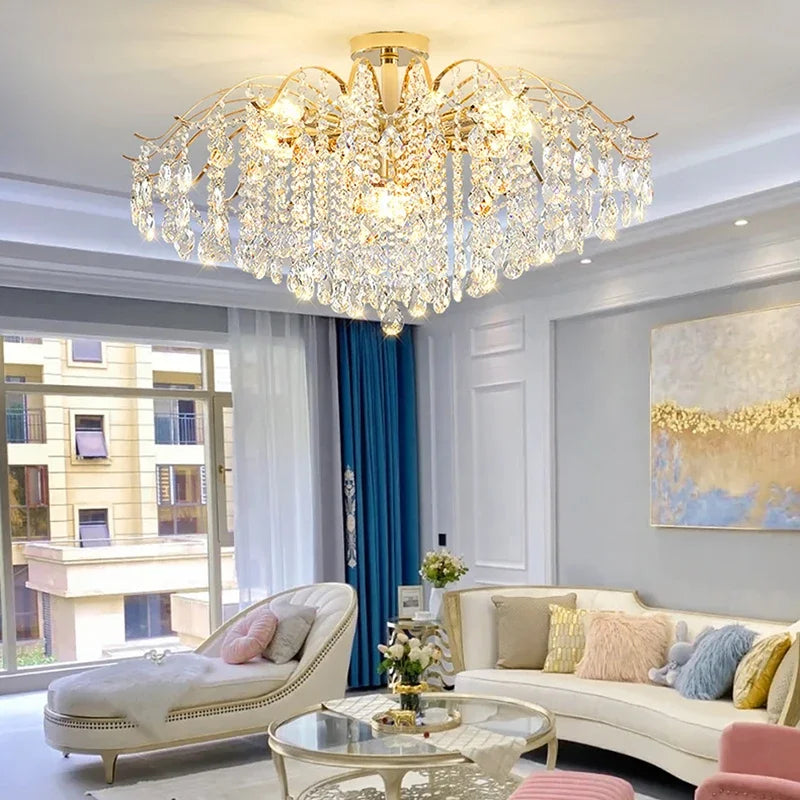Golden Empire Crystal Chandelier