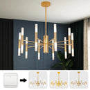 Lumoria Golden Hotel LED Chandelier – Modern Crystal Ceiling Light