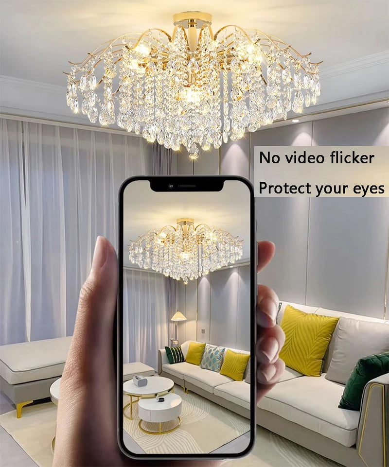 Golden Empire Crystal Chandelier