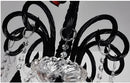 Crystal Chandelier Pendant With Black Candle Lamp