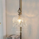 French Retro Copper & Glass Pendant Lamp – Luxurious Vintage Design