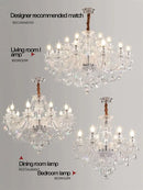 Modern Crystal Chrome Chandelier