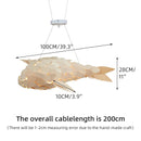 Handcrafted Fish-Shaped Crystal Pendant Lamp