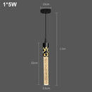 Aluminum & Crystal Pendant Light