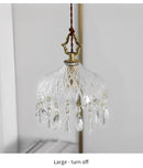 French Retro Copper & Glass Pendant Lamp – Luxurious Vintage Design