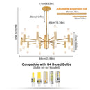 Lumoria Golden Hotel LED Chandelier – Modern Crystal Ceiling Light