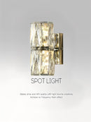 Modern Crystal LED Wall Lamp – Luxury Stainless Steel Sconce