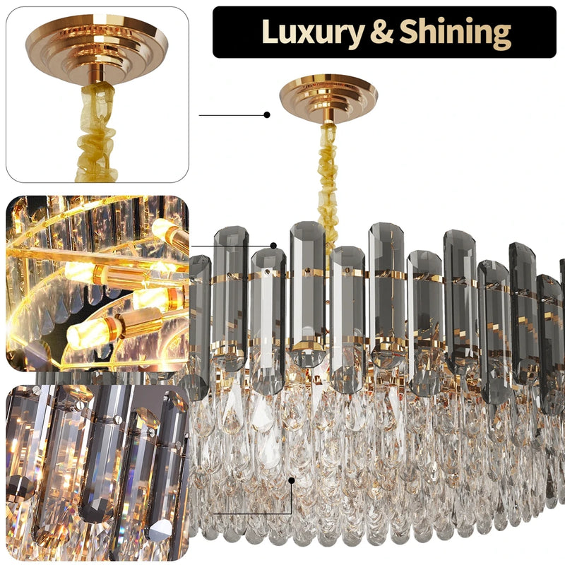 Imperial Crown Crystal Chandelier