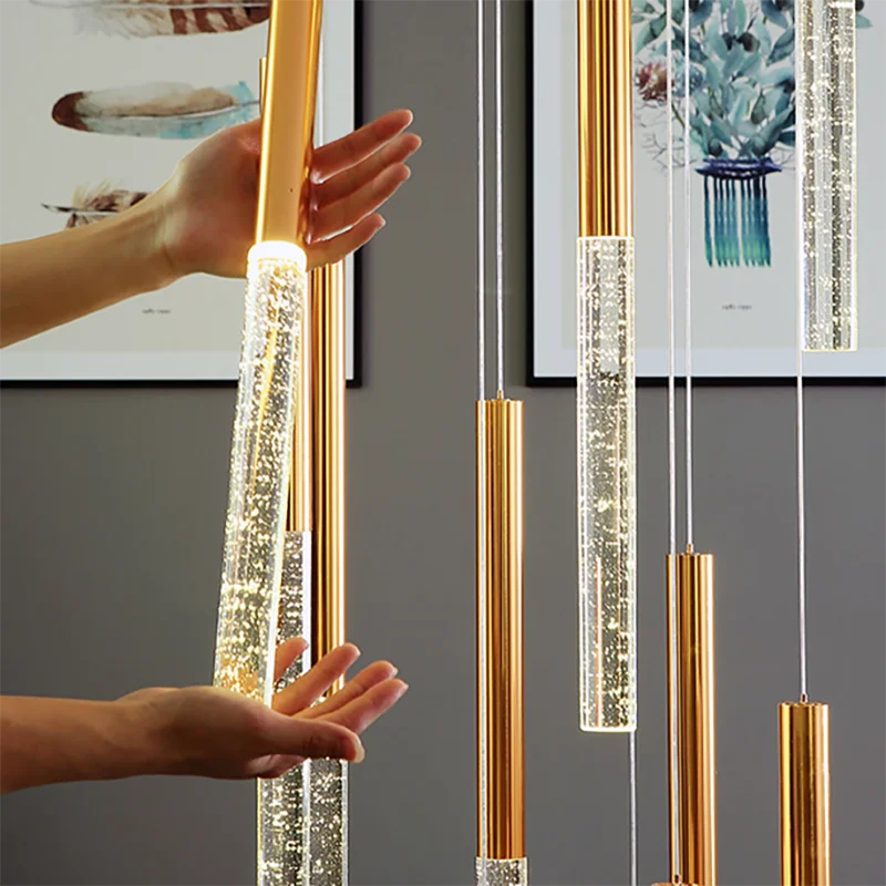 Aura Gold Crystal Pendant Chandelier
