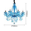 ✨ European Blue Crystal Chandelier – Timeless Mediterranean Elegance