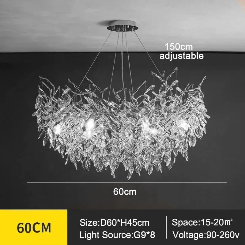 Luxury Gold Crystal Round LED Chandeliers