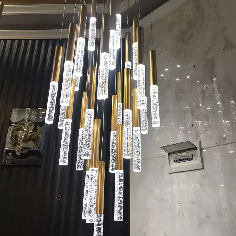 Aura Gold Crystal Pendant Chandelier