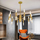 Lumoria Golden Hotel LED Chandelier – Modern Crystal Ceiling Light