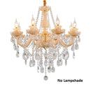French Crystal Chandelier – Champagne & Bronze, Premium Elegance