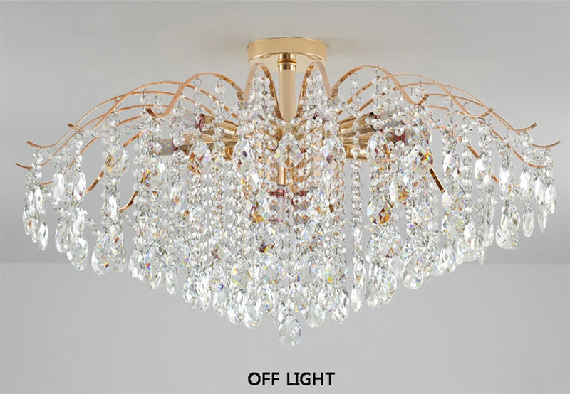 Golden Empire Crystal Chandelier