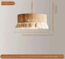 Vintage Boho Hemp Rope Tassel Pendant Light – Artistic & Elegant Design