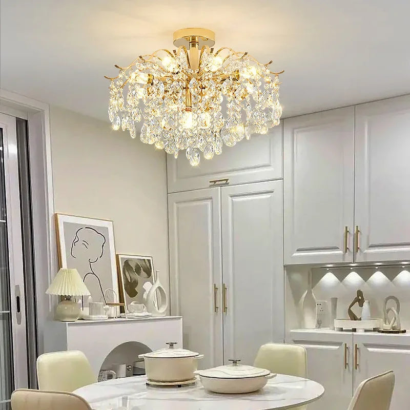 Golden Empire Crystal Chandelier