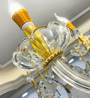 Classic Gold Glass Chandelier – Timeless Elegance