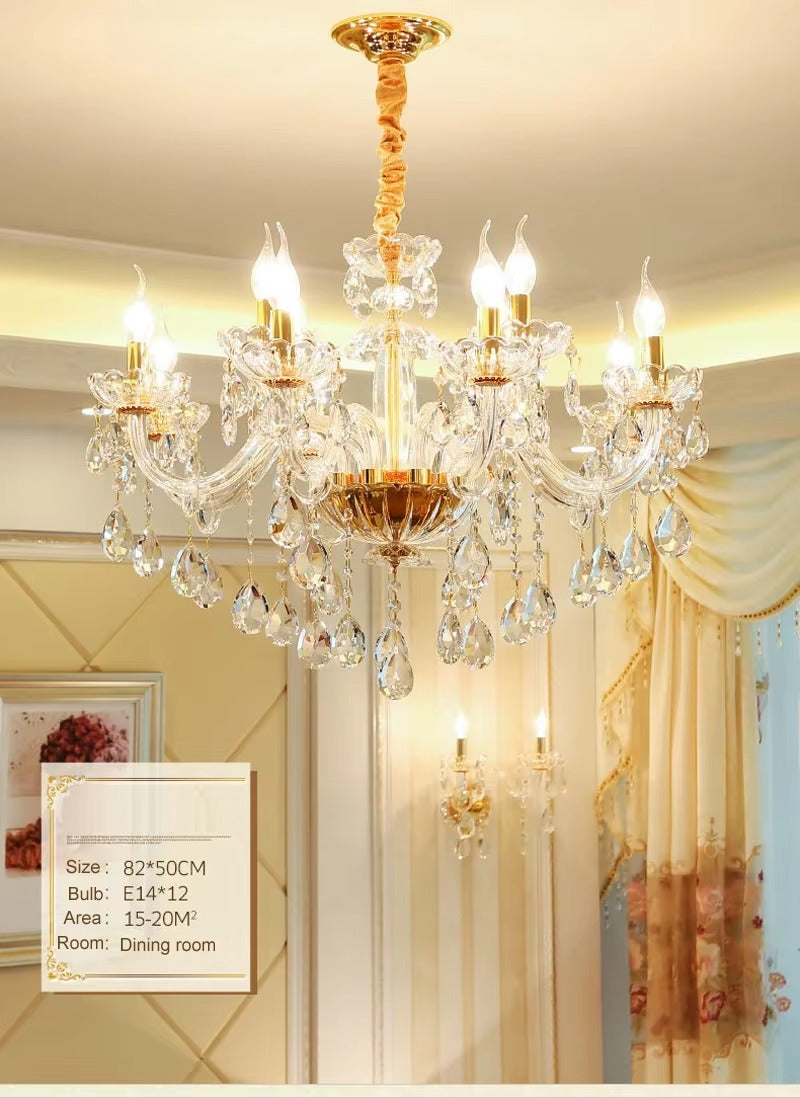 Classic Gold Crystal Chandelier – Timeless Elegance