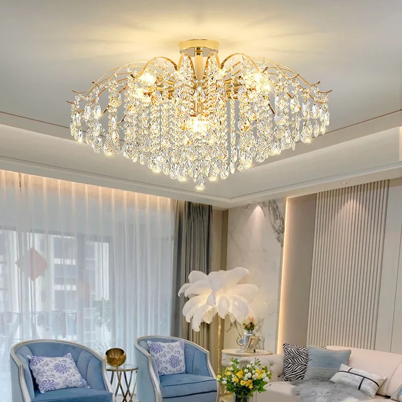 Golden Empire Crystal Chandelier