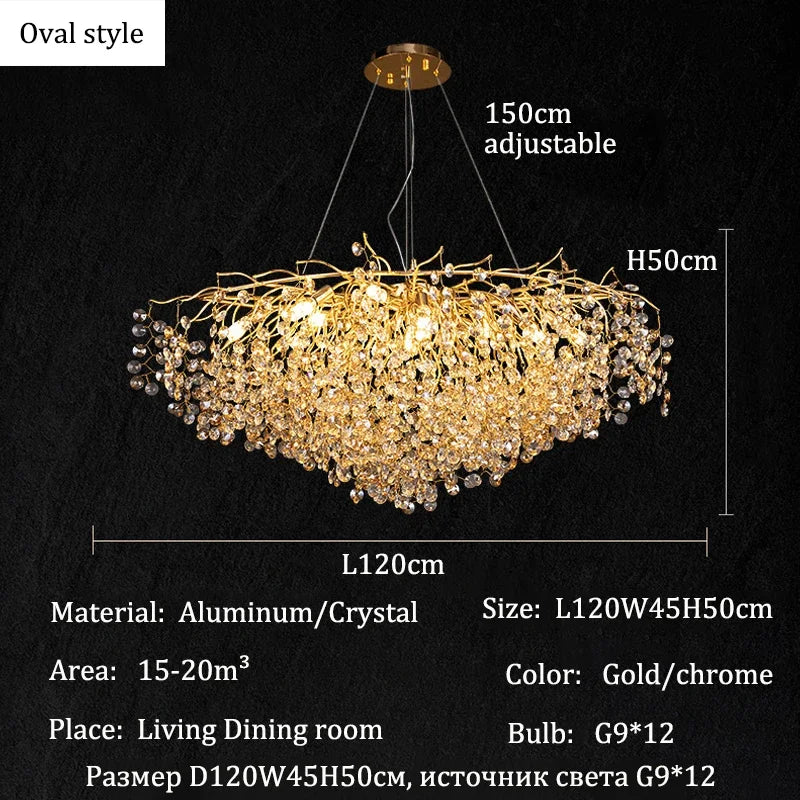 Sapphire Modern Crystal Chandelier