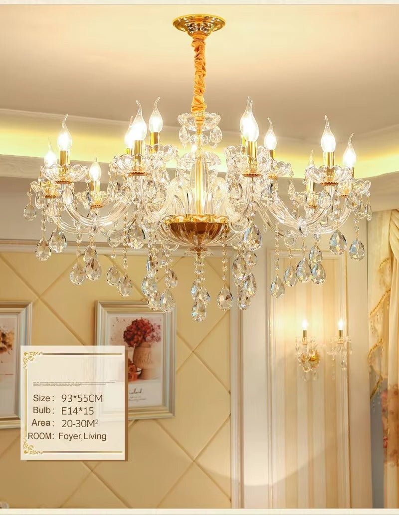 Classic Gold Crystal Chandelier – Timeless Elegance