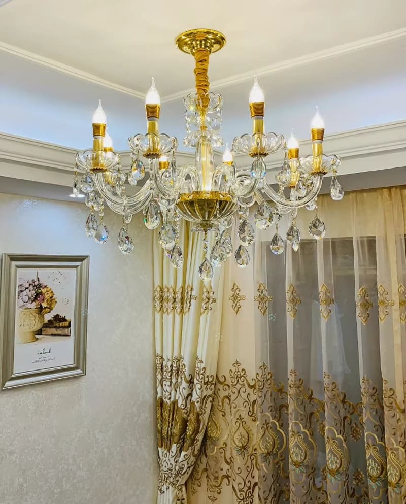 Classic Gold Crystal Chandelier – Timeless Elegance