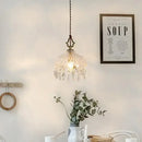 French Retro Copper & Glass Pendant Lamp – Luxurious Vintage Design