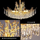 Modern Round Gold LED Crystal Chandelier