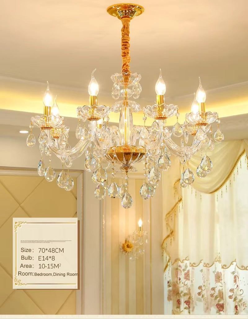 Classic Gold Crystal Chandelier – Timeless Elegance