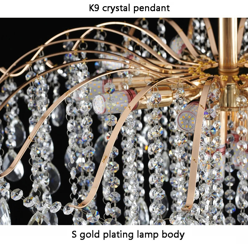Golden Empire Crystal Chandelier