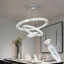 Infinity Rings Crystal LED Chandelier