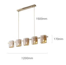 Modern Luxury LED Chandelier with Amber Smoky Glass