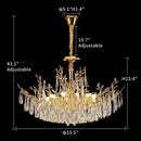 Modern Round Gold LED Crystal Chandelier